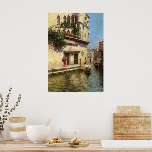 Een Venetiaans achterwater Poster (Keuken)