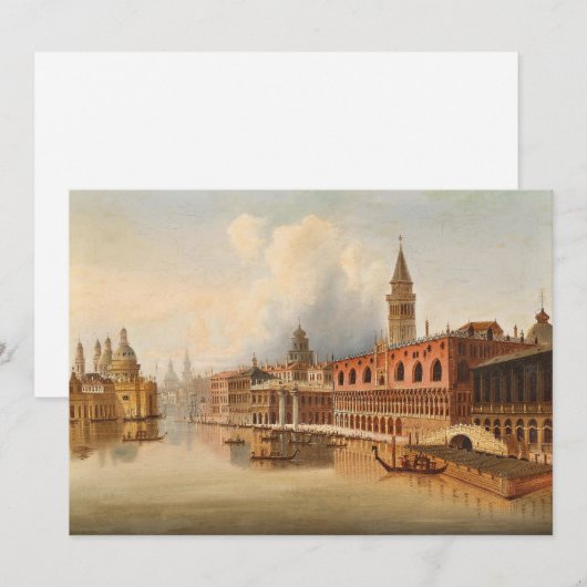 Een Venetiaanse scene | Johann Wilhelm Jankowsky (Voorkant / Achterkant)