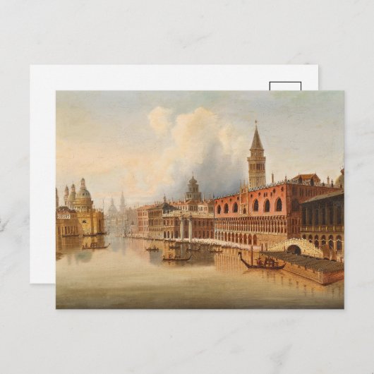 Een Venetiaanse scene | Johann Wilhelm Jankowsky Briefkaart (Voorkant / Achterkant)