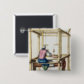 Een Venetiaanse Weaver Vierkante Button 5,1 Cm (Voorkant /achterkant)