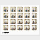 Een Venetiaanse Weaver Vierkante Sticker (Vel)