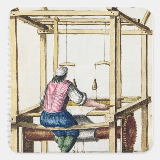 Een Venetiaanse Weaver Vierkante Sticker (Voorkant)