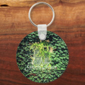 Een venster in groen planten Hoesje-Mate iPhone ge Sleutelhanger (Voorkant)