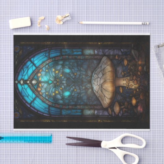 Een venster op de paddenstoelenwereld tissuepapier (Craft)