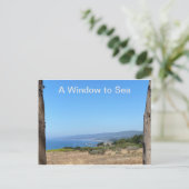 Een venster op Zee Briefkaart (Staand voorkant)