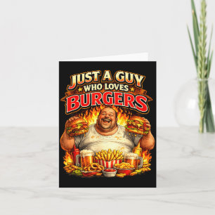 Een vent die van hamburgers houdt, leuke BBQ liefh Kaart
