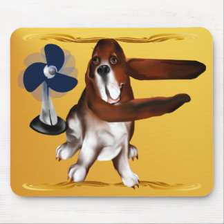 Een ventilator van Bassets Mousepad Muismat