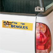 Een ventilator van de Bumpersticker van beagles (Op Truck)