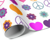 Een ventilatorhartoperspatroon en uw ruggengraat. cadeaupapier (Rol Hoek)