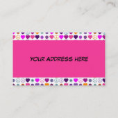 Een ventilatorhartoperspatroon en uw ruggengraat. visitekaartje (Achterkant)