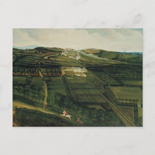 Een ver Uitzicht van Corfe Castle Briefkaart (Voorkant)