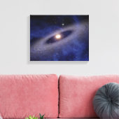 Een ver weg gelegen zonnestelsel canvas afdruk (Insitu (Woonkamer))