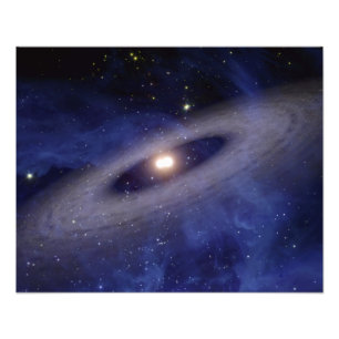 Een ver weg gelegen zonnestelsel foto afdruk