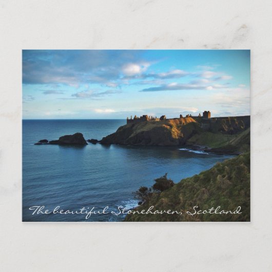 Een ver weg uitzicht van het magische Dunnottar-ka Briefkaart (Voorkant)