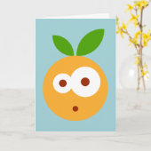 Een verbaasde en googly-eyed verjaardagskaart kaart (Gele Bloem)