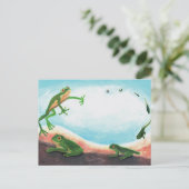 Een verbazingwekkende levenscyclus van een kikker briefkaart (Staand voorkant)