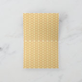 Een verbluffend geel en wit achtergrondontwerp bedankkaart (Binnen)