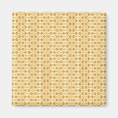 Een verbluffend geel en wit achtergrondontwerp magneet (Voorkant)