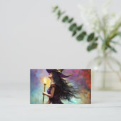 Een verbluffend realistische heks-Triptych Visitekaartje (Staand voorkant)