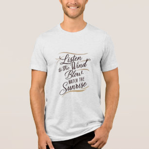Een verbluffend stuk woordkunst met een harmonica Tri-Blend shirt