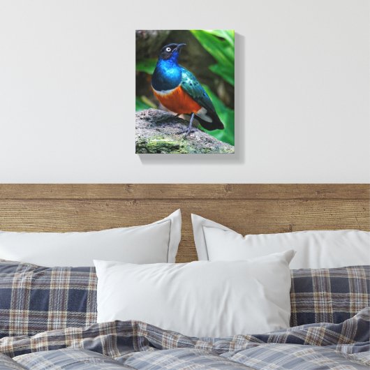 Een verbluffende Afrikaanse superman Canvas Afdruk (Insitu (Slaapkamer))