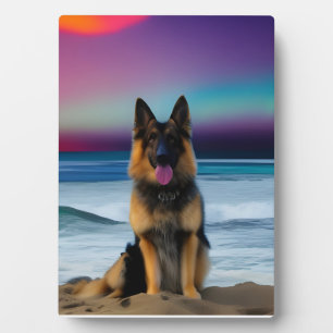 Een verbluffende strandherder fotoplaat