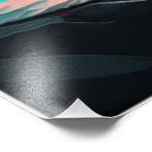 Een verbluffende zonsondergang boven kleurrijke sn foto afdruk (Hoek)