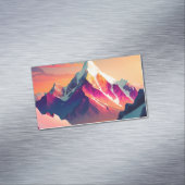 Een verbluffende zonsondergang boven kleurrijke sn magnetisch visitekaartje (Voorbeeld)