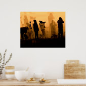 Een verbluffende zonsondergang - Gese fotograferen Poster (Keuken)