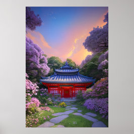 Een verborgen juweel in de serene tuin poster