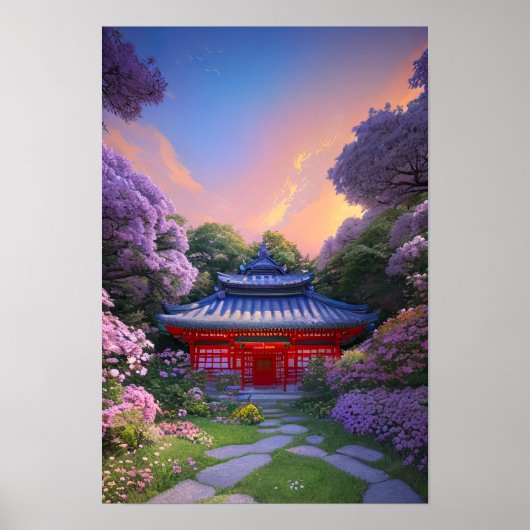 Een verborgen juweel in de serene tuin poster (Voorkant)