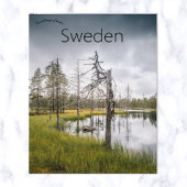 Een verborgen moerasmeer in Jämtland Zweden Briefkaart