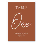 Een verbrande Oranje Rust Wedding One Kaart (Achterkant)