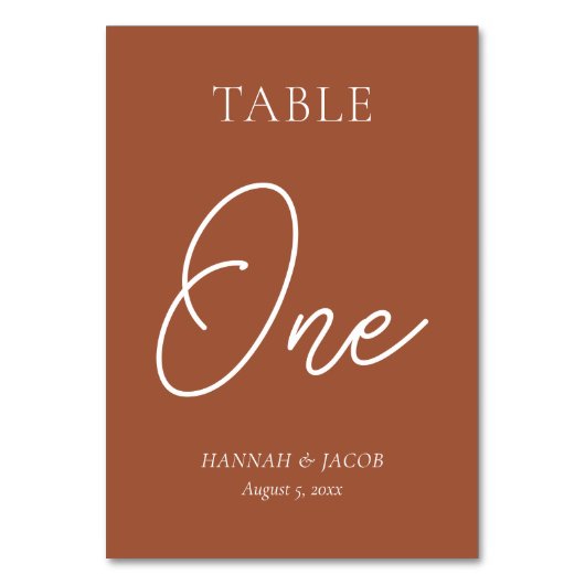 Een verbrande Oranje Rust Wedding One Kaart (Voorkant)