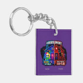 Een verdeeld huis Neon Cartoon Split‑Paneel Sleutelhanger (Voorkant Links)