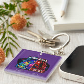 Een verdeeld huis Neon Cartoon Split‑Paneel Sleutelhanger (Voorkant Rechts)