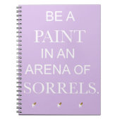 Een verf in een arena van Paarse vaten-laptop zijn Notitieboek (Voorkant)