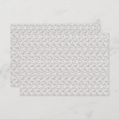 Een verfijnd bloemmotief in wit en grijs, presenti bedankkaart (Voorkant / Achterkant)