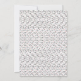 Een verfijnd bloemmotief in wit en grijs, presenti kaart