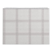 Een verfijnd bloemmotief in wit en grijs, presenti kalender (Hoes)