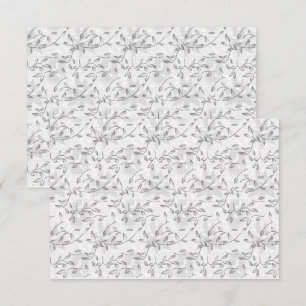 Een verfijnd zwart-wit bloemmotief, hoogtepunt bedankkaart