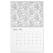 Een verfijnd zwart-wit bloemmotief, hoogtepunt kalender (Feb 2026)