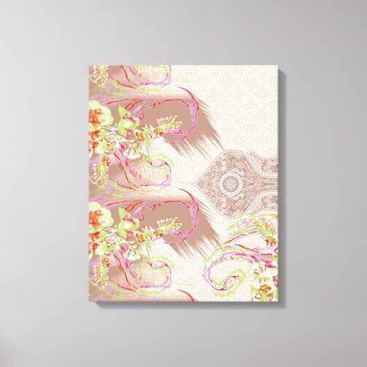 Een verfijnde bloemige regeling met  det canvas afdruk (Voorkant)