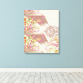 Een verfijnde bloemige regeling met  det canvas afdruk (Insitu (Houten vloer))