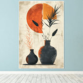 Een verfijnde moderne abstracte wandkunst canvas afdruk (Insitu (Houten vloer))