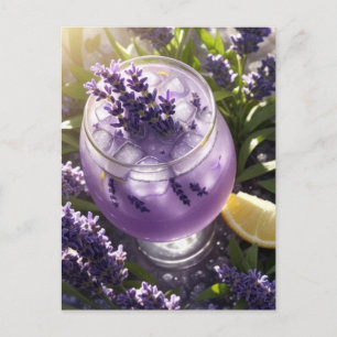 Een verfrissend glas lavender limonade Briefkaart