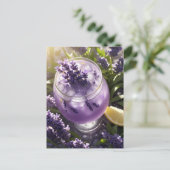 Een verfrissend glas lavender limonade Briefkaart (Staand voorkant)