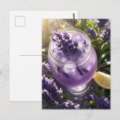 Een verfrissend glas lavender limonade Briefkaart (Voorkant / Achterkant)