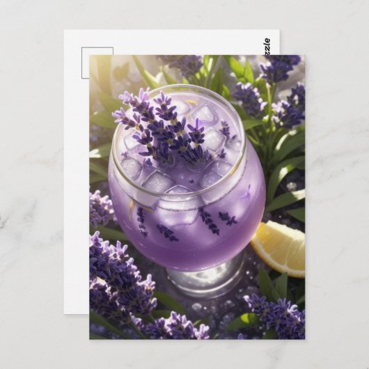 Een verfrissend glas lavender limonade Briefkaart (Voorkant / Achterkant)