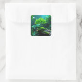Een verfrissende melodie 010 vierkante sticker (Tas)
